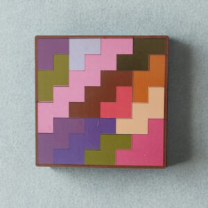 Tetris - 5x5" Laser-Cut Wooden Puzzle for Mental Wellness